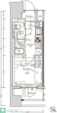 Log川崎駅前の物件間取画像